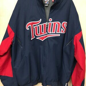Men's Majestic Manasota Twins dug out jacket Therma Base Baseball Sports XL